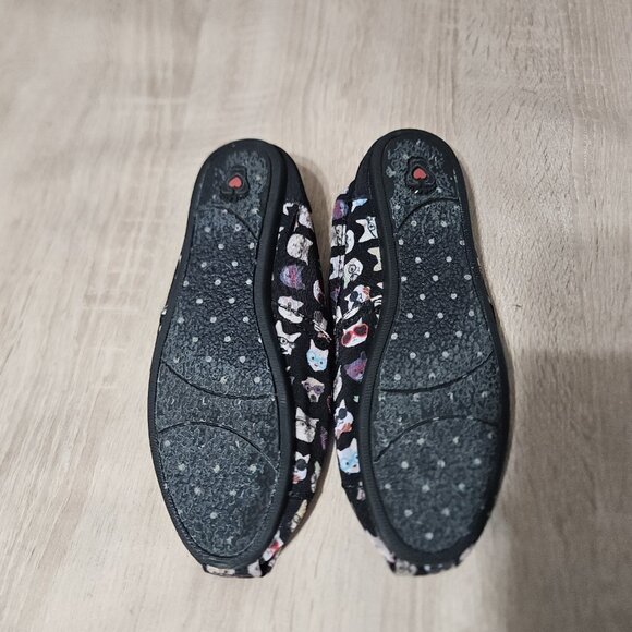 Bobs For Dogs Womens Size 8 Cat Slip On Flats Shoes Black - Picture 7 of 8